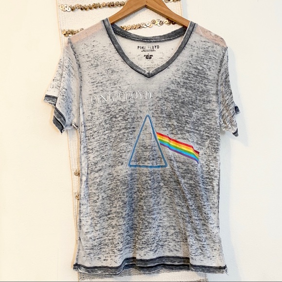 Tops - PINK FLOYD Burnout Retro Vintage DSOTM Band Tee L